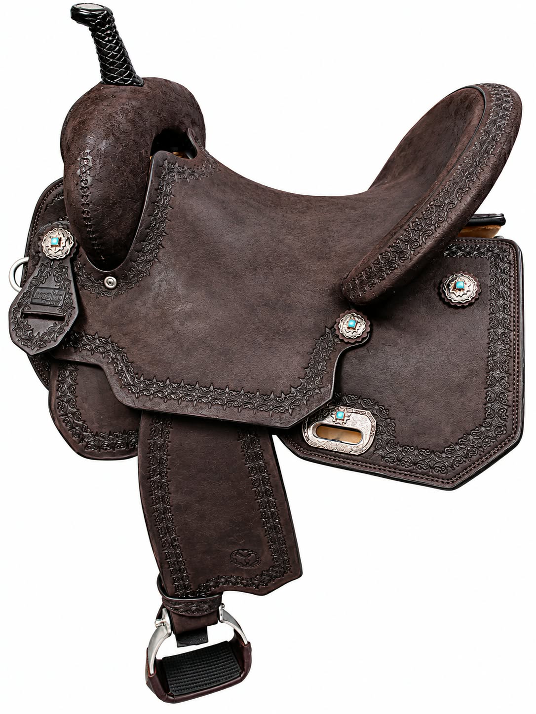 Circle Y Horse Tack World Cutter Barrel Saddle - Wood Tree
