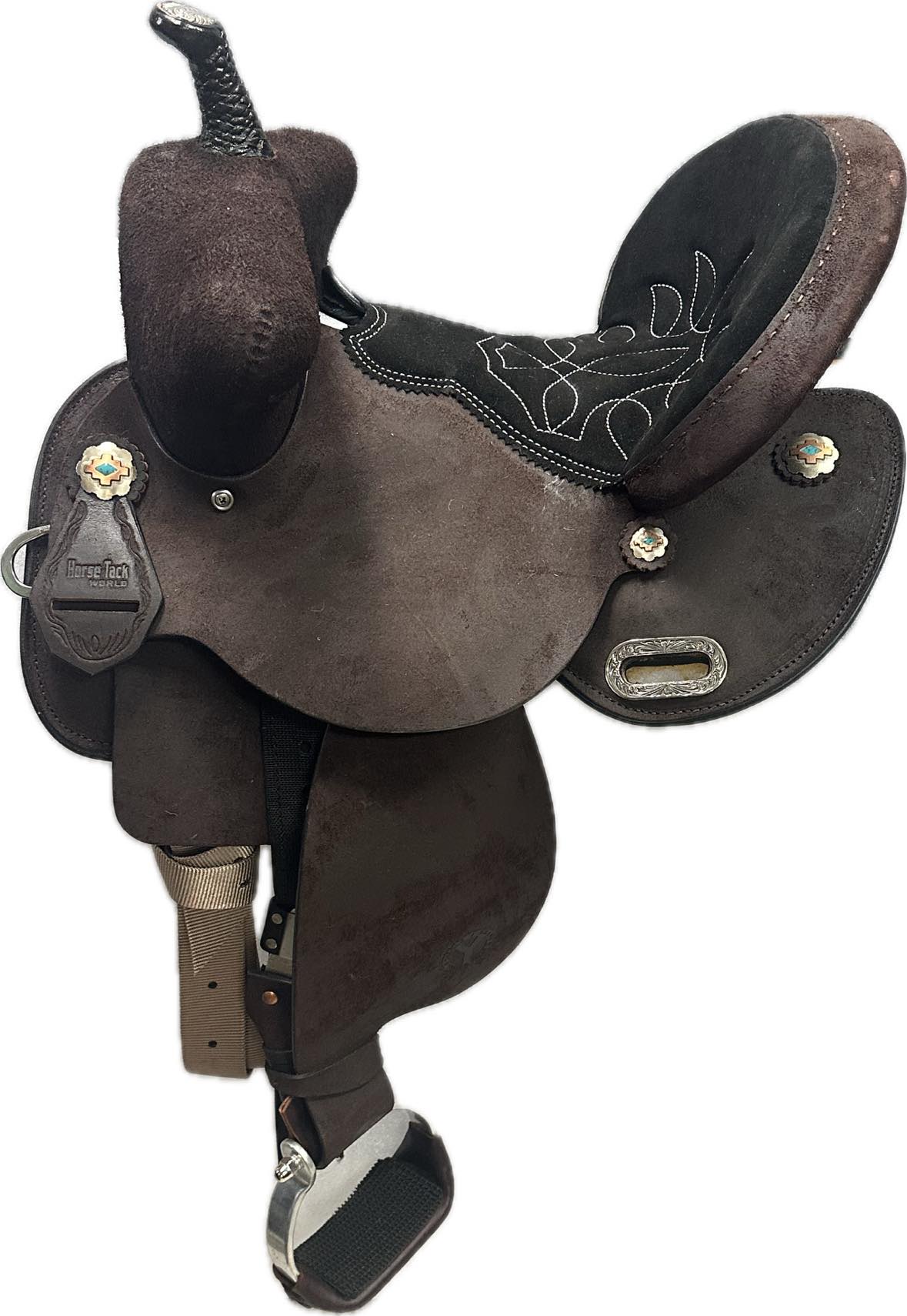 Circle Y Horse Tack World Bear Trap Barrel Saddle - Wood or Flex Tree