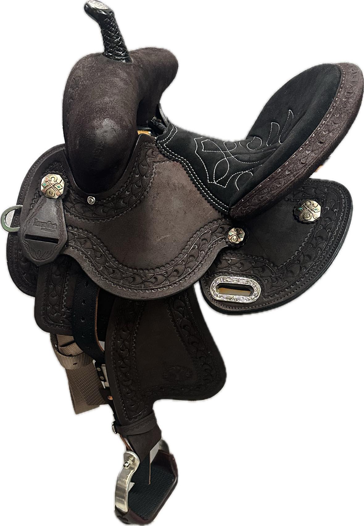 Circle Y Horse Tack World Bear Trap Barrel Saddle - Wood or Flex Tree