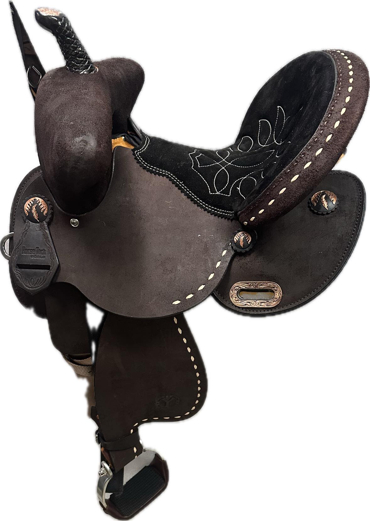 Circle Y Horse Tack World Bear Trap Barrel Saddle - Wood or Flex Tree