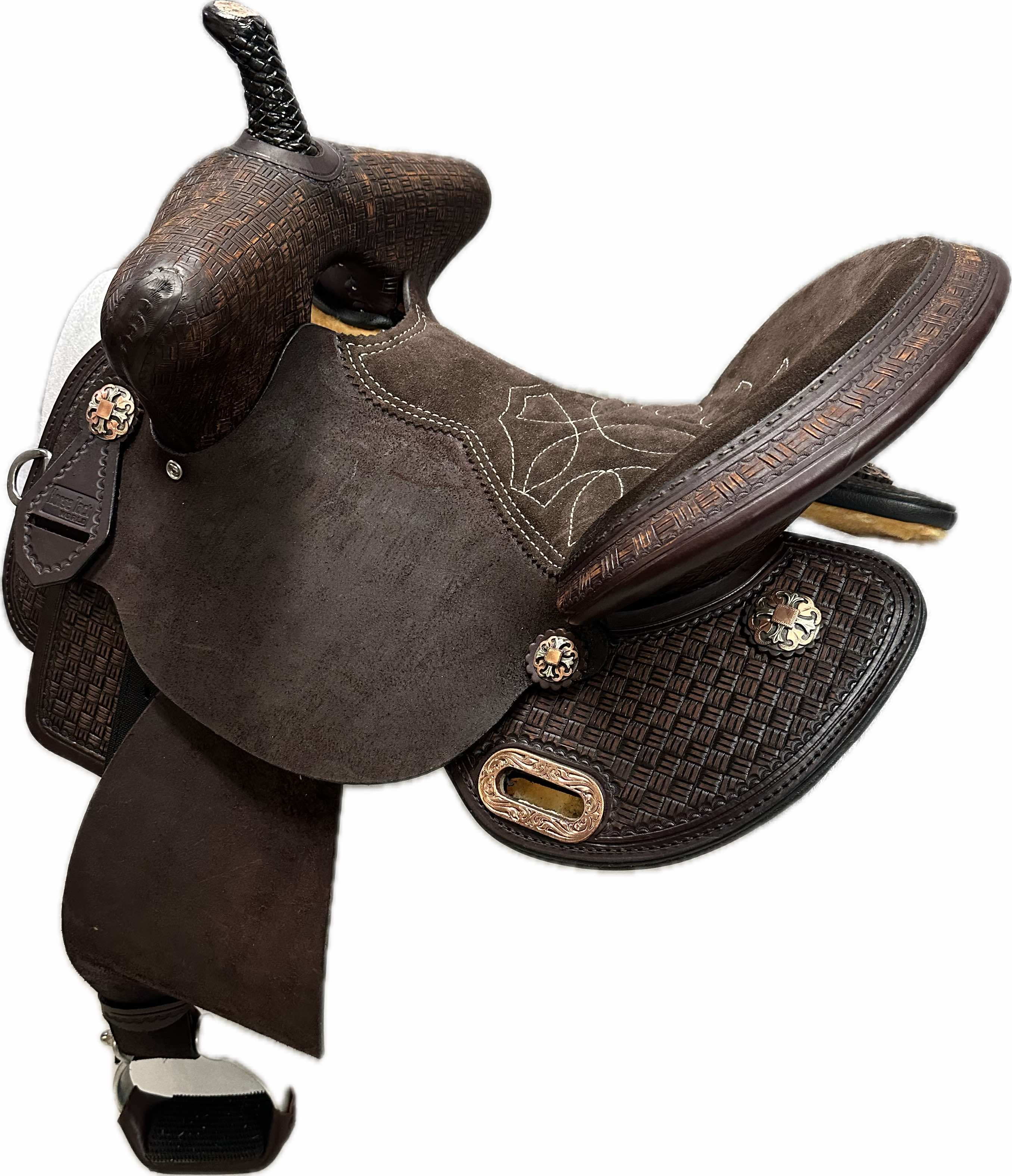 Circle Y Horse Tack World Bear Trap Barrel Saddle - Wood or Flex Tree