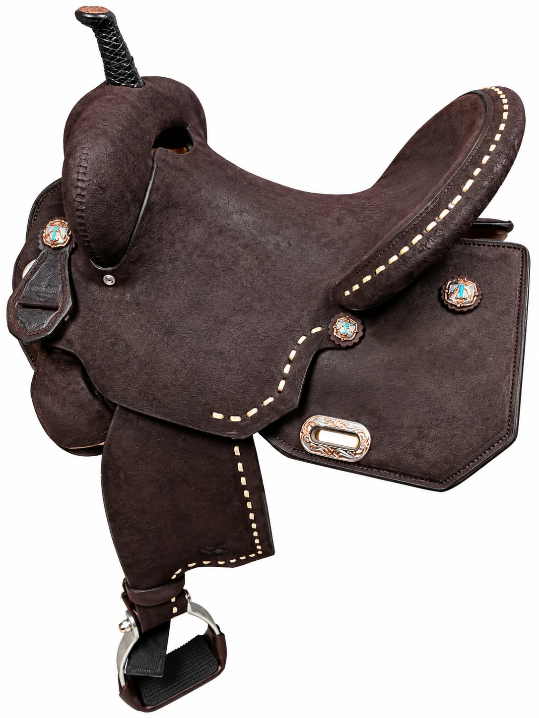 Circle Y Horse Tack World Cutter Barrel Saddle - Wood Tree
