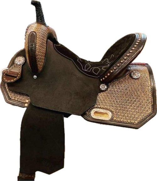 Circle Y Horse Tack World Cutter Barrel Saddle - Wood Tree