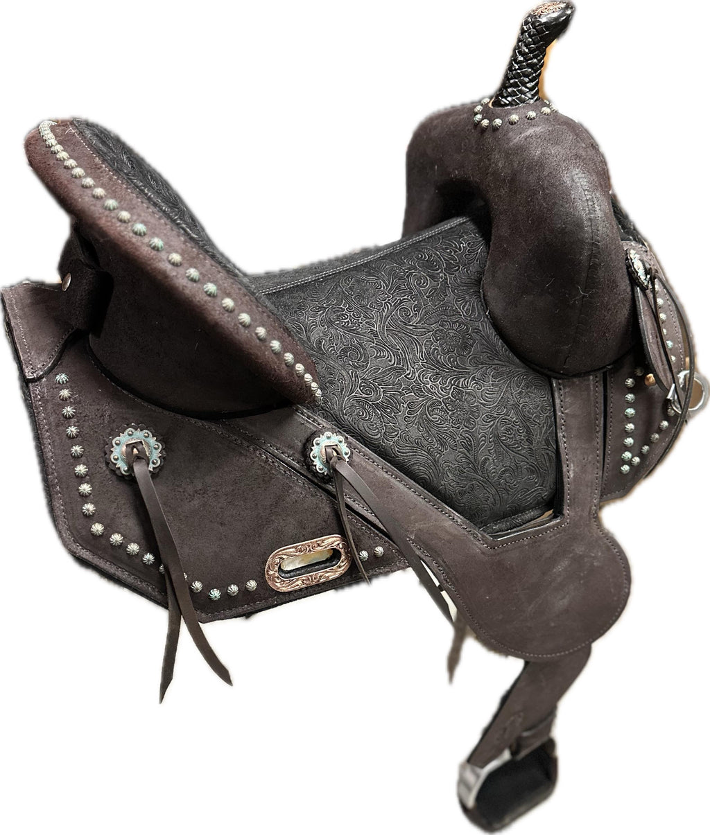 Circle Y Horse Tack World Treeless Barrel Saddle