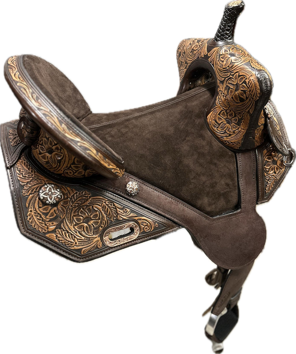 Circle Y Horse Tack World Treeless Barrel Saddle
