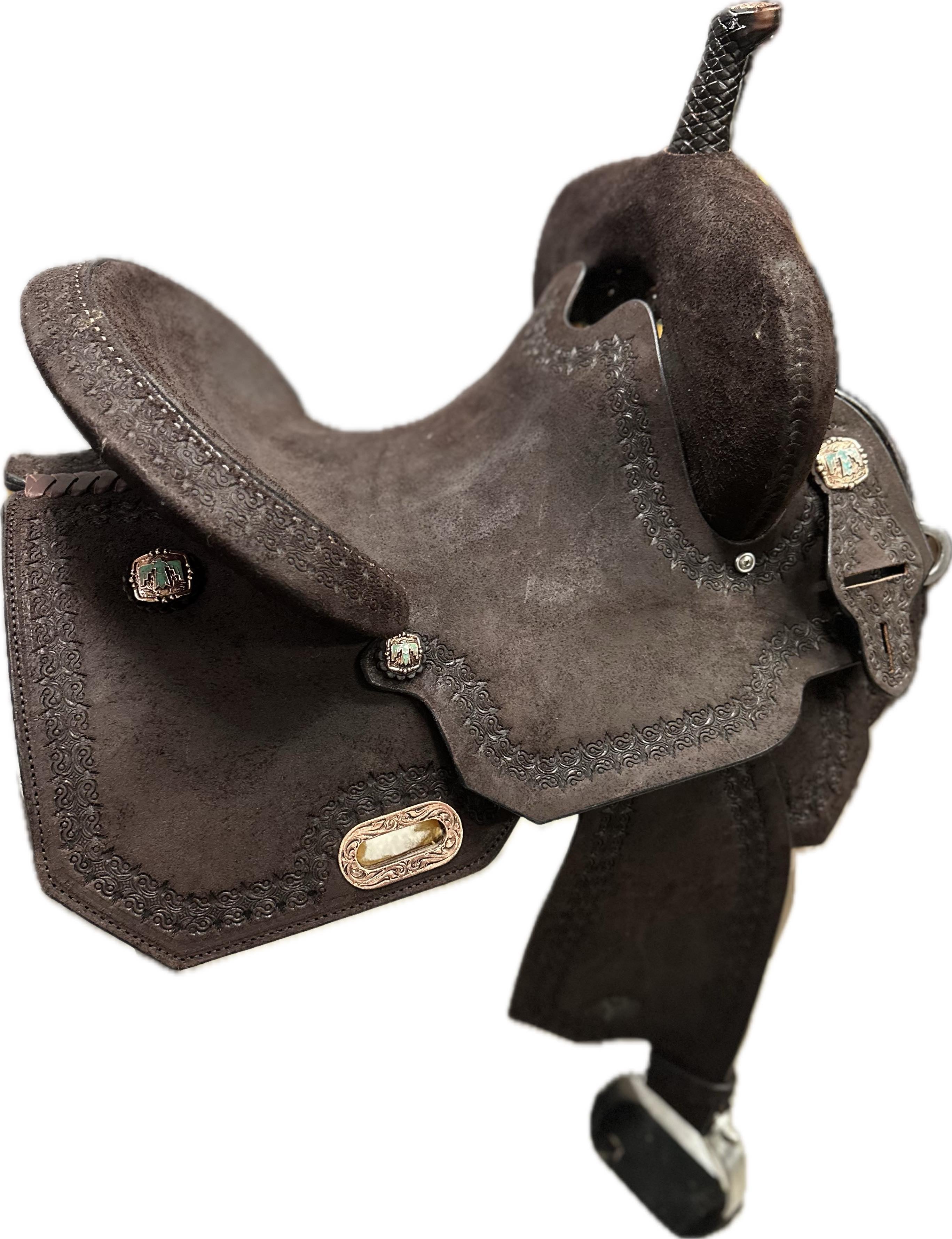 Circle Y Horse Tack World Cutter Barrel Saddle - Wood Tree