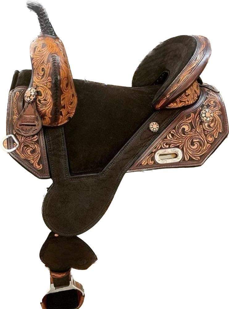 Circle Y Horse Tack World Treeless Barrel Saddle