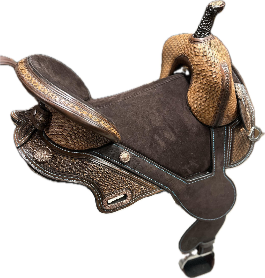 Circle Y Horse Tack World Treeless Barrel Saddle
